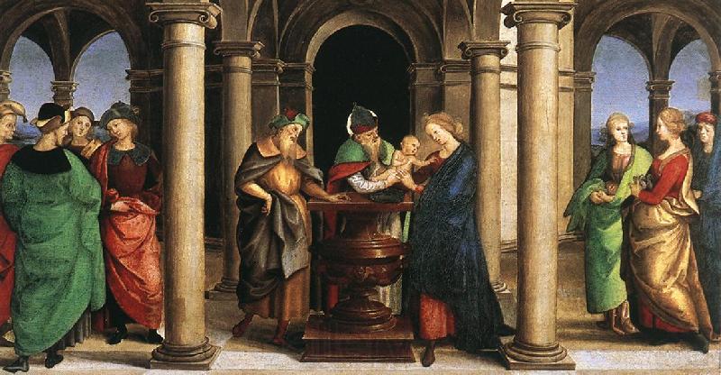 RAFFAELLO Sanzio The Presentation in the Temple (Oddi altar, predella) Norge oil painting art